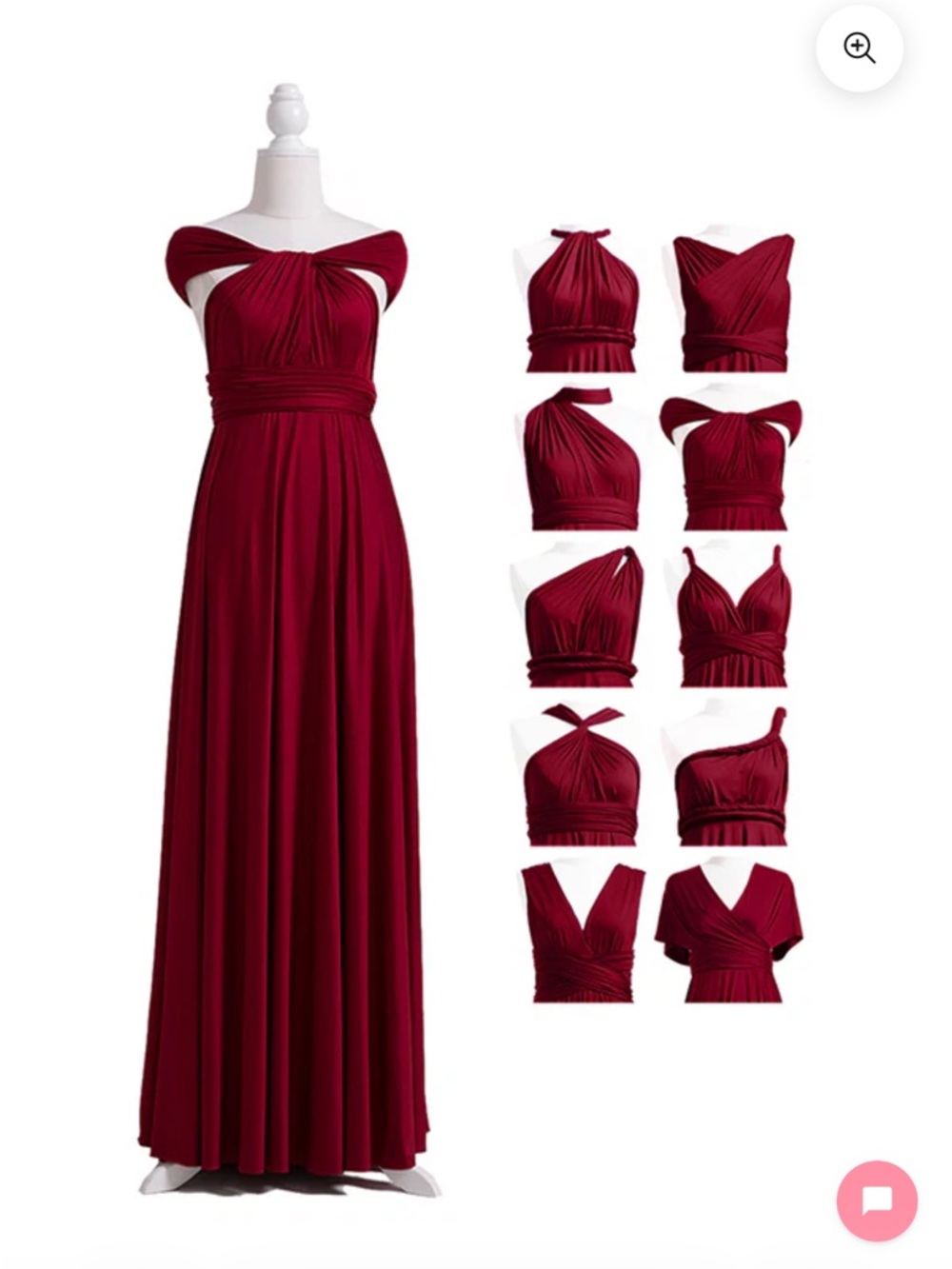Amazon Women Dresses Maxi - Deep Berry Red
